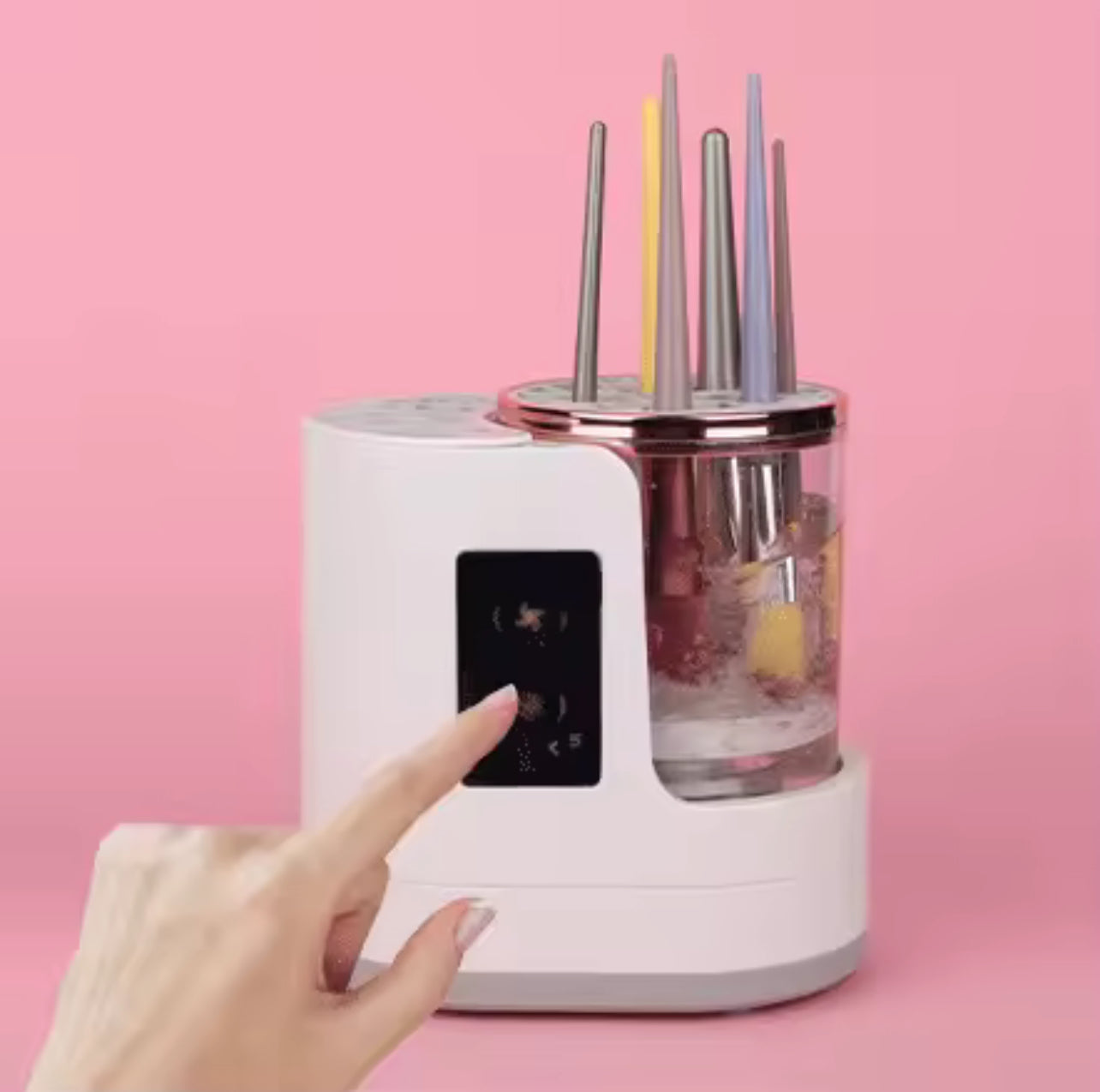 3-in-1 USB Automatic Electric Brush Cleaner for Makeup & Nails – Rechargeable, Fast-Drying & Hygienic