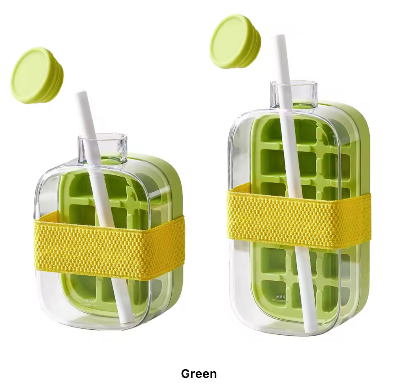 Portable Cooling Ice Cubes Maker Water Bottle