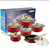 Non Stick Stainless Steel Cookware Set 12 pieces