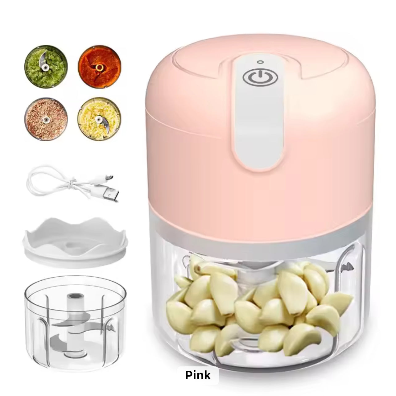 Mini Electric Vegetable Garlic Chopper with USB