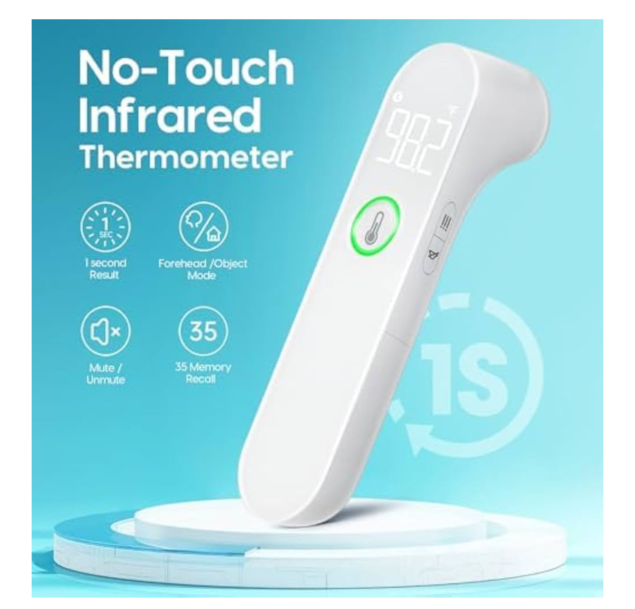 Thermometer for Adults and Kids, Fast Accurate Baby Thermometer, Fever Alarm & Mute Mode, Baby Essentials - Lifetime Support