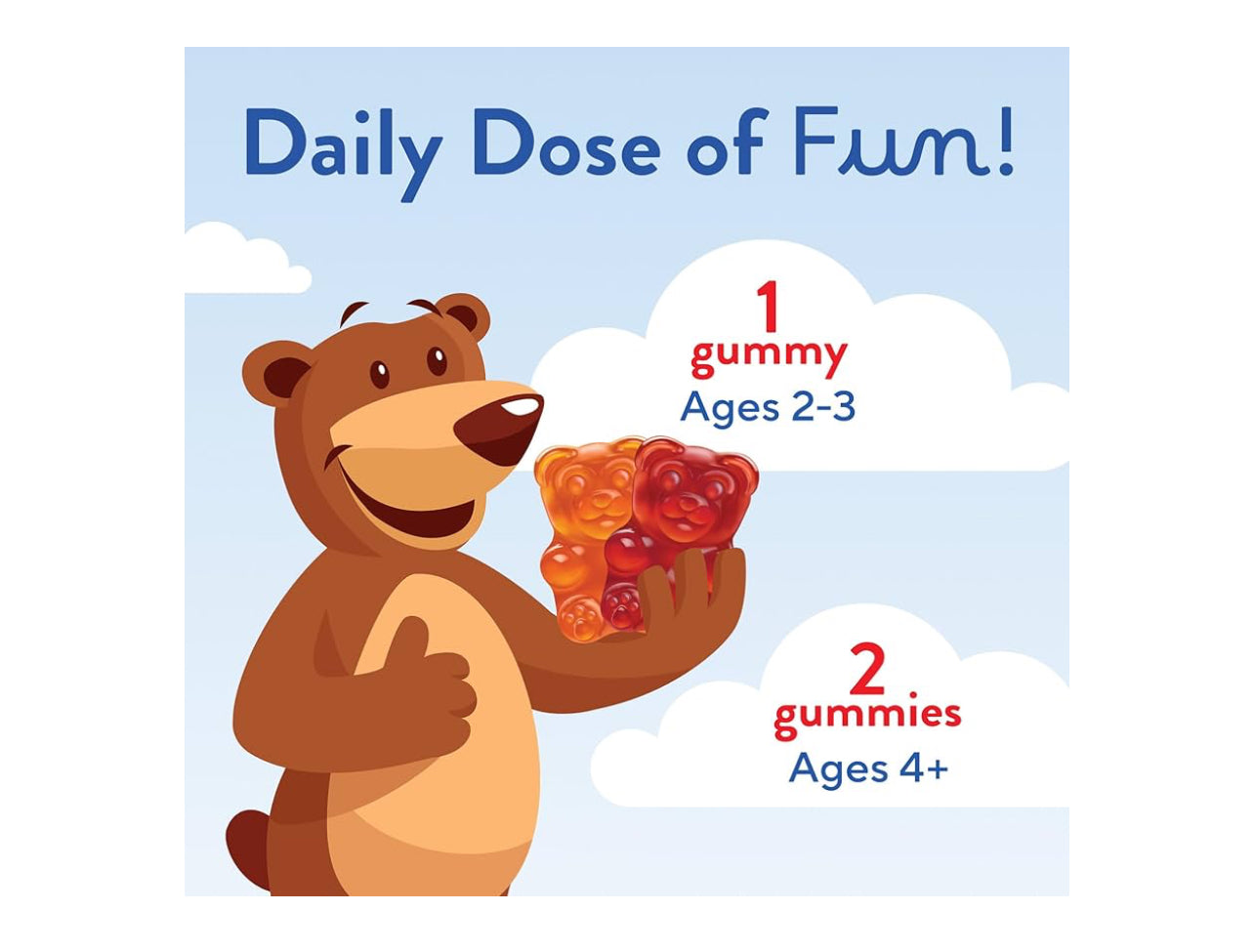 L'il Critters Gummy Vites Daily Kids Multivitamins Assorted Fruit Flavors for Ages 2+ Toddlers & Kids, Gummy Vitamin with Vitamin C and D, 95-190 Day Supply, 190 Gummies