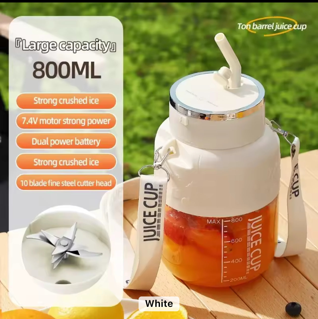 800ml Portable Electric Juicer Cup