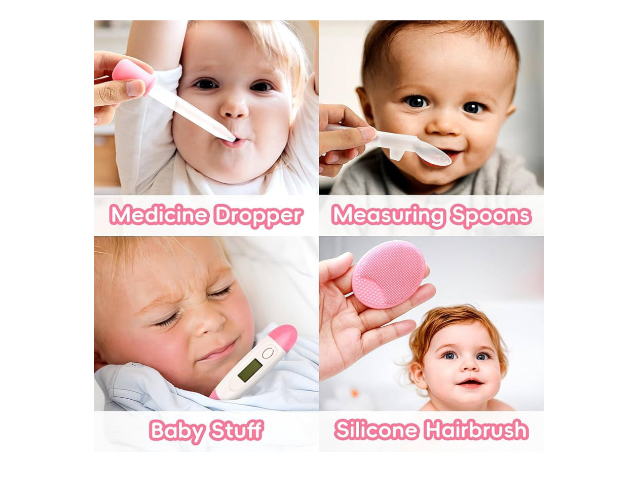 Baby Grooming Kit, Infant Safety Care Set with Hair Brush Comb Nail Clipper Nasal Aspirator,Baby Essentials Kit for Newborn Girls Boys