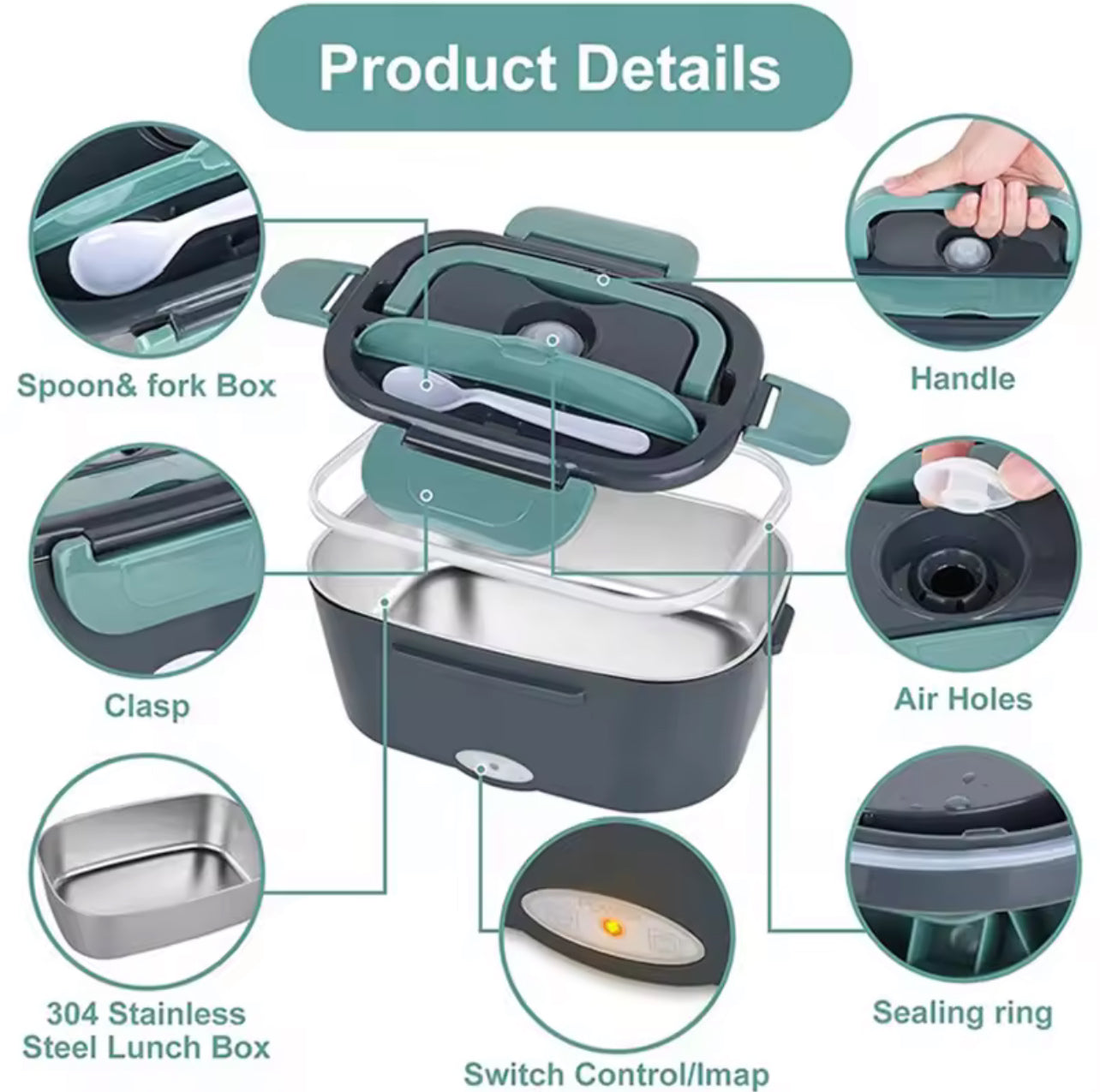Portable Heated Electric Lunchbox