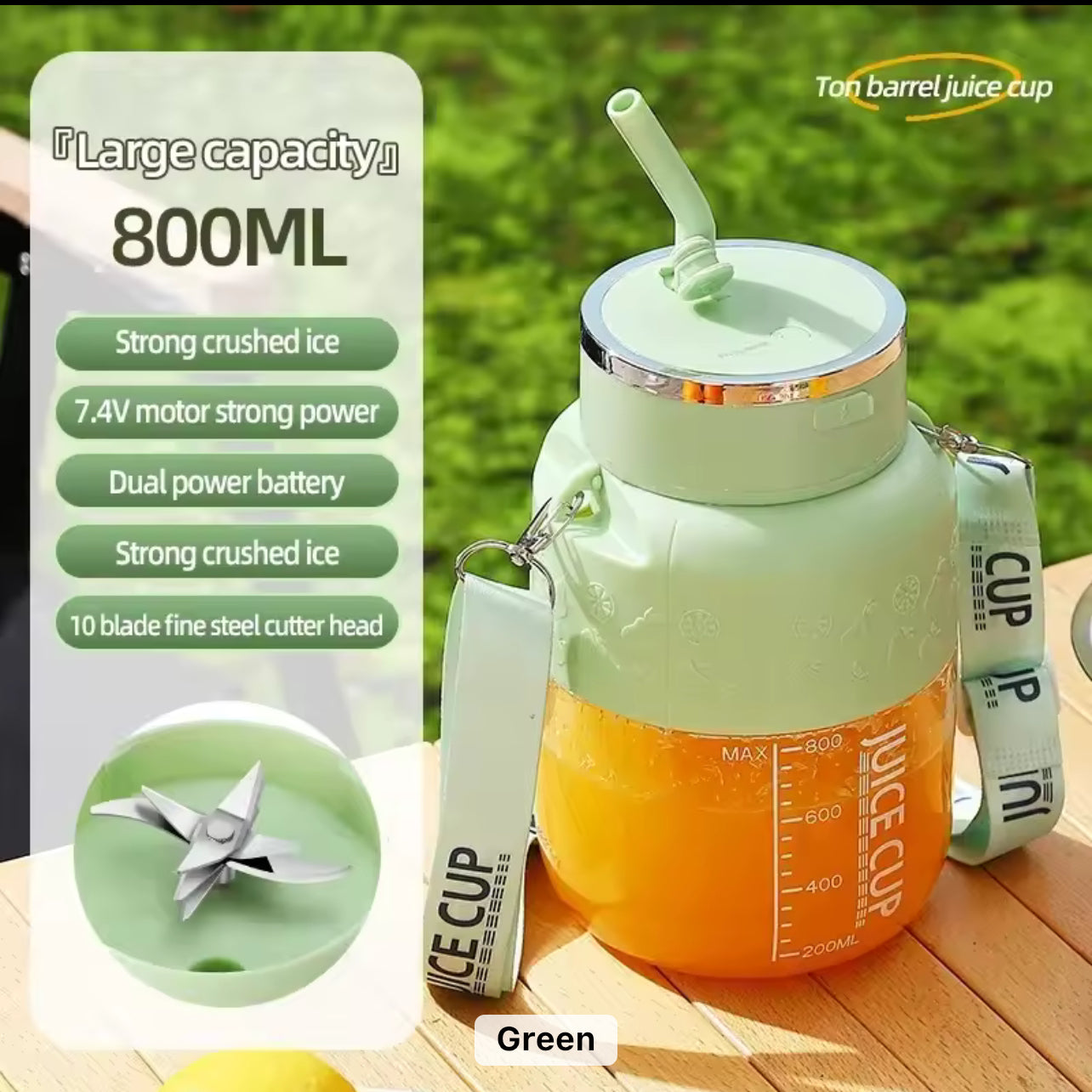 800ml Portable Electric Juicer Cup